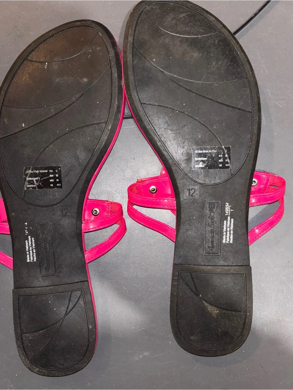 American Eagle Outfitters Hot Pink T-Strap Medallion Sandals